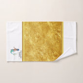 Meerjungfrau mit türkisfarbenem Haar und Schwanz Badhandtuch Set (Handtuch)