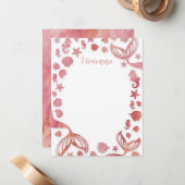 Meerjungfrau Mitteilungskarte (Vorderseite/Rückseite Beispiel)