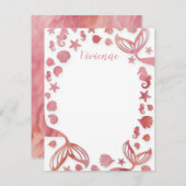 Meerjungfrau Mitteilungskarte (Vorne/Hinten)