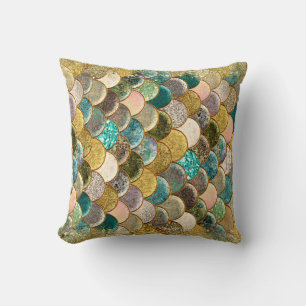 Meerjungfrau Multi-Farben Glitter Glam Schuppen Gi Kissen