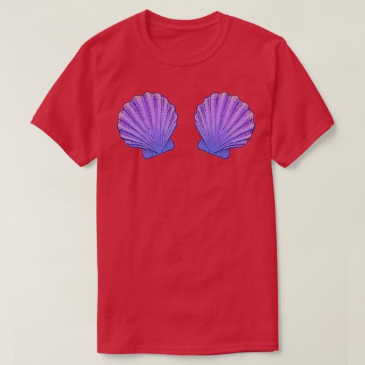 Meerjungfrau Muschel Bra Kostüm Seashell T-Shirt (Design vorne)