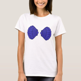 Meerjungfrau-Muscheln blau T-Shirt