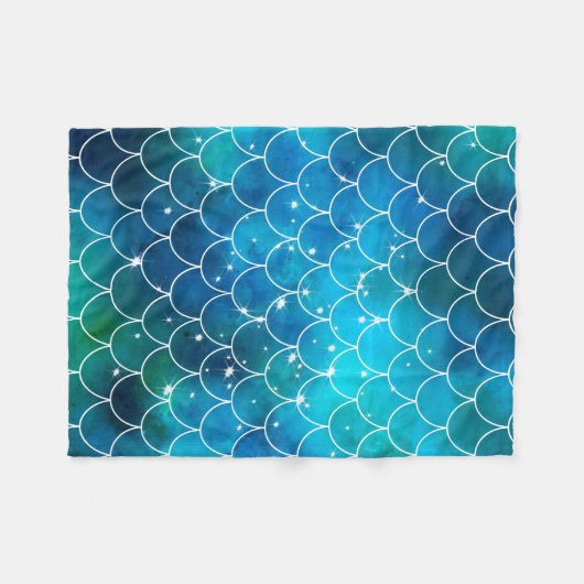 Meerjungfrau-Muster Fleecedecke (Vorderseite (Horizontal))