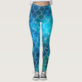 Meerjungfrau-Muster-Leggings Leggings (Vorderseite)