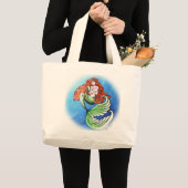 Meerjungfrau-Mutter Jumbo Tote Stoffbeutel (Vorderseite (Produkt))