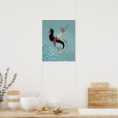 ‚Meerjungfrau (nach Erte)‘ Poster (Küche)