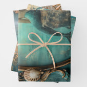 Meerjungfrau Nautical Heavy Gewicht Decoupage Trip Geschenkpapier Set (Beispiel)