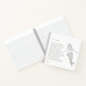 Meerjungfrau-Notebook mit Gedicht "In einem Meerju Notizblock (Innenseite)
