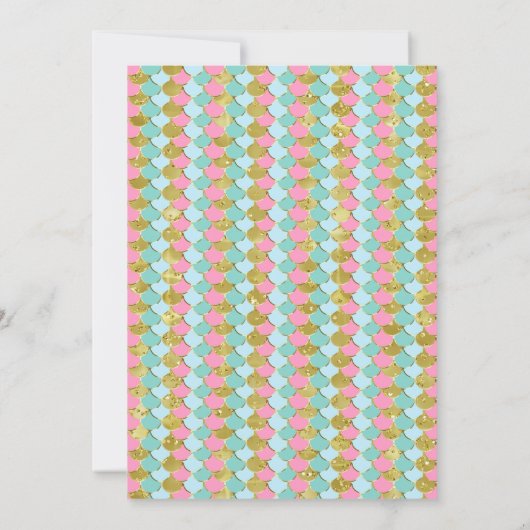 Meerjungfrau oder unter der Meeresgeflecht Twins G Einladung (Rückseite)