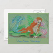 Meerjungfrau Orig. Art. Postkarte (Vorne/Hinten)