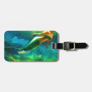 Meerjungfrau, Ozean, Fantasie, wenig, Fisch Gepäckanhänger