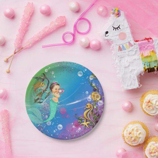 Meerjungfrau Pappteller (Party)