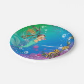 Meerjungfrau Pappteller (Schrägansicht)