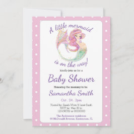 Meerjungfrau Party Babydusche unter Meeresthema Einladung