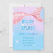 Meerjungfrau-Party Einladung für Mädchen (Vorderseite)