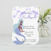 Meerjungfrau-Party Einladung für Mädchen (Stehend Vorderseite)