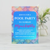 Meerjungfrau-Party Einladungen (Stehend Vorderseite)