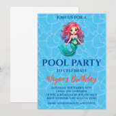 Meerjungfrau-Party Einladungen (Vorne/Hinten)