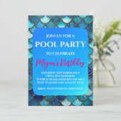 Meerjungfrau-Party Einladungen (Stehend Vorderseite)