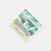 Meerjungfrau Party Liebe der Surf Serviette (Ecke)