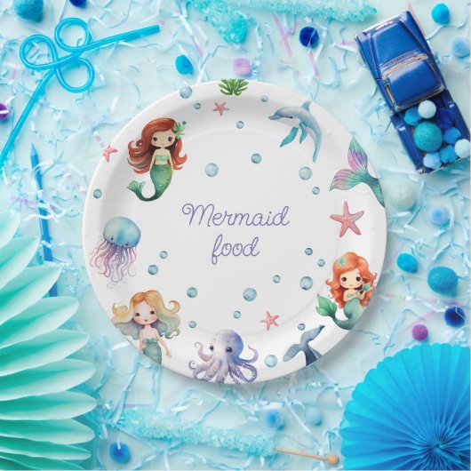 Meerjungfrau-Party unter Wasser Pappteller (Party)