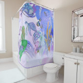 Meerjungfrau passt das Seeleben auf Duschvorhang (Beispiel)