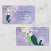 Meerjungfrau-Perlen Visitenkarte (Vorne/Hinten)