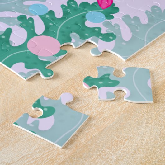 Meerjungfrau Personalisierten Lila Puzzle (Seite)