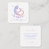 Meerjungfrau-Phrasen Quadratische Visitenkarte (Vorne/Hinten)