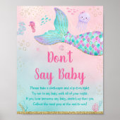 Meerjungfrau Pink Gold unter dem Meer sagt kein Ba Poster (Vorne)