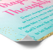 Meerjungfrau Pink Gold unter dem Meer Winzigere Ge Poster (Ecke)