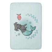 Meerjungfrau-Pitbull Badematte (Vorderseite Vertikal)