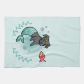 Meerjungfrau-Pitbull Geschirrtuch (Horizontal)