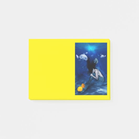 Meerjungfrau Post-it Klebezettel (Vorderseite)