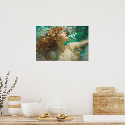 Meerjungfrau Poster (Küche)