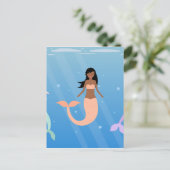 Meerjungfrau Postkarte (Stehend Vorderseite)