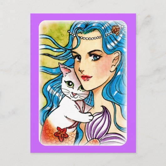 Meerjungfrau Postkarte (Vorderseite)