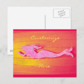 Meerjungfrau Postkarte (Vorne/Hinten)