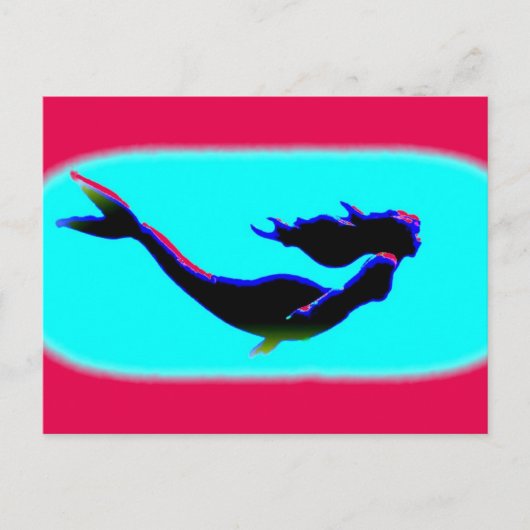 Meerjungfrau Postkarte (Vorderseite)
