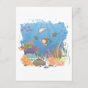 Meerjungfrau Postkarte