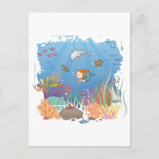 Meerjungfrau Postkarte (Vorderseite)