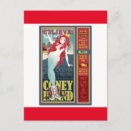 Meerjungfrau Postkarte (Vorderseite)