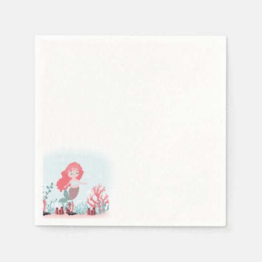 Meerjungfrau Princes Under Sea Birthday Serviette (Vorderseite)