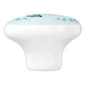 Meerjungfrau-Prinzessin Dog mit kleinen Fischen Keramikknauf (Seitenansicht)