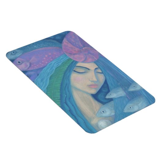 Meerjungfrau Prinzessin, Unterwasserfantasie, Rosa Magnet (Rechte Seite)