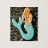 Meerjungfrau-Puzzle mit blauem Schwanz Puzzle (Vertikal)