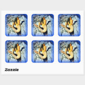 Meerjungfrau Quadratischer Aufkleber (Blatt)