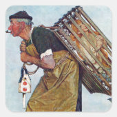 Meerjungfrau Quadratischer Aufkleber (Vorderseite)