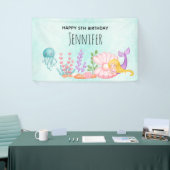 Meerjungfrau & Quallenfische Unterwasserfarbe Banner (Messeveranstaltung)