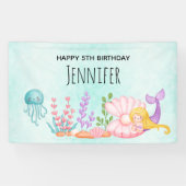 Meerjungfrau & Quallenfische Unterwasserfarbe Banner (Horizontal)